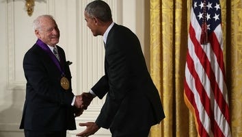 Mel Brooks Pretended to Pants President Obama While Receiving the National Medal of Arts -- Watch!