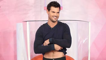 Taylor Lautner Flashes His Abs, Gets Soaked in Charity Game on 'Ellen'