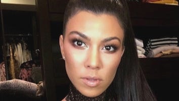 Kourtney Kardashian Rocks Leather and Lace Look