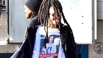 Rihanna Wears a Shirt of Herself Wearing a Hillary Clinton Shirt
