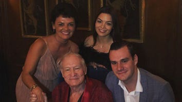 Hugh Hefner Returns to Twitter With Sweet Father-Son Thanksgiving Photo -- See the Pic!