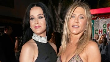 Jennifer Aniston Poses With Fellow John Mayer Ex Katy Perry at 'Office Christmas Party' Premiere