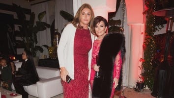 Caitlyn and Kris Jenner Sported Matching Red Dresses at Family's Annual Christmas Party