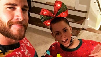 Miley Cyrus and Liam Hemsworth Rock Ugly Christmas Sweaters For Holiday Party With Chris Hemsworth and Elsa Pa