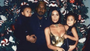 Kanye West Shares Holiday Photo With Kim Kardashian, North and Saint