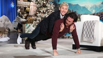 Watch Milo Ventimiglia Do Push-Ups with Ellen DeGeneres on His Back!