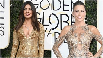 Priyanka Chopra and Sofia Vergara Are Total Golden Globes Twins in Matching Gold Gowns -- See the Pic