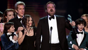 'Stranger Things' Wins as Winona Ryder Is Adorably Startled by Co-Star David Harbour's Fired Up Speech
