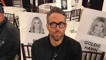 Ryan Reynolds and Amy Schumer Goof Off in Their Golden Globes Seats -- See the Pics!