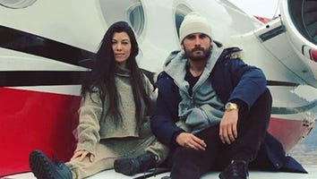 Kourtney Kardashian and Scott Disick Do a Little Disco on a Plane Wing - Watch!