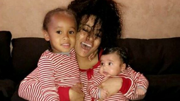 Blac Chyna Cuddles With King Cairo and Dream Kardashian in Matching Stripped Onesies: Pics!