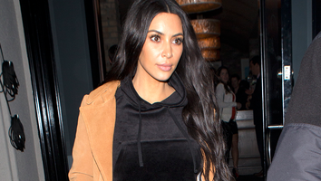 Kim Kardashian Rocks Velvet Tracksuit for Dinner With Sister Kourtney: Pic!