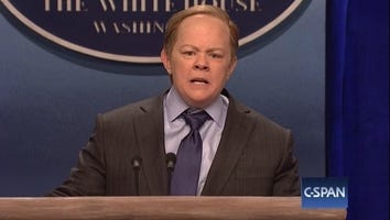 Melissa McCarthy Kisses Hubby Ben Falcone While Dressed as Sean Spicer Backstage at 'SNL'