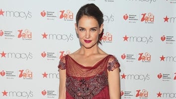 Katie Holmes Shimmies and Shakes in Fringe-Covered Red Dress