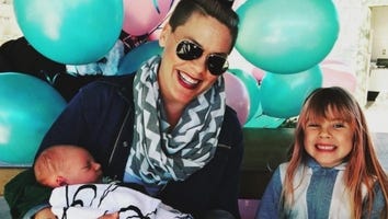 Pink Shares Family Photo Breastfeeding Son Jameson