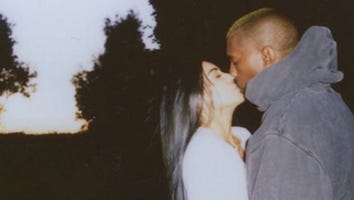 Kim Kardashian and Kanye West Share a Smooch for Valentine's Day