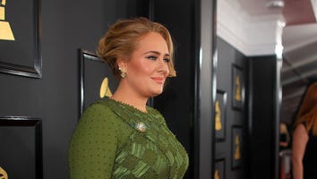 Adele Stuns on the 2017 GRAMMYs Red Carpet in Gorgeous Green Gown -- Pics!