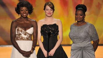Emma Stone, Viola Davis and Octavia Spencer Have an Epic 'Help' Reunion at Oscars Luncheon