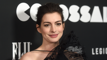 EXCLUSIVE: Anne Hathaway Stuns in Back-Baring Gown, Gives Advice to Expectant Mothers