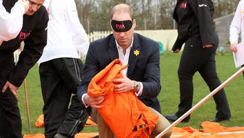 Prince William Pitches a Tent While Blindfolded With the Help of School Children: Watch!