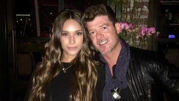 Robin Thicke Celebrates 40th Birthday with Girlfriend April Love Geary at Catch LA