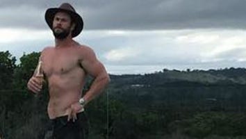 Shirtless Chris Hemsworth Hilariously Photobombs Friends' Poolside Pic!