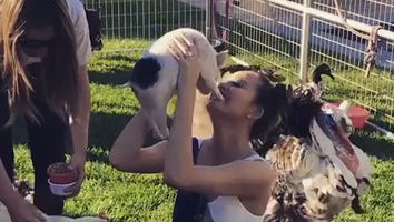Chrissy Teigen and Baby Luna Meet Animals at 'Petting Zoo Slash Crab Boil Dinner Party' -- See the Pics!