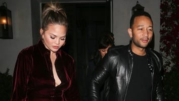 Chrissy Teigen Shows Off Her Legs in Plunging Mini-Dress on Date Night With John Legend