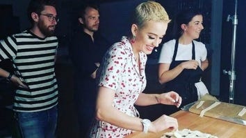 Katy Perry Serves Cherry Pie to Fans in Times Square -- See the Pics!