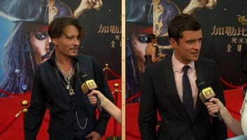 Johnny Depp, Orlando Bloom Touch Down at Shanghai Disney for Epic 'Pirates' World Premiere