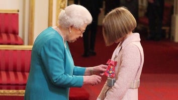Anna Wintour Becomes a Dame, Wears Chanel and Sunglasses While Meeting Queen Elizabeth II