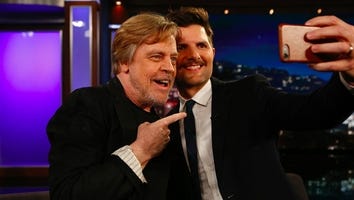 Mark Hamill Surprises Adam Scott With a Belated Birthday Present on 'Jimmy Kimmel Live'