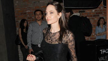 Angelina Jolie Steps Out for Mother's Day in Chic Black Dress