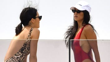 Kourtney Kardashian and Kendall Jenner Sport Skimpy Swimsuits on a Yacht in Cannes