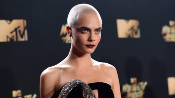 Cara Delevingne Rocks Shaved Head and Fierce Dress at MTV Movie & TV Awards