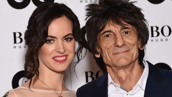 Rolling Stones Rocker Ronnie Wood Packs on the PDA With His 39-Year-Old Wife