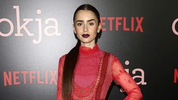 EXCLUSIVE: Lily Collins Dishes on Her Stunning Look at 'Okja' Premiere, Says Dad Phil Collins Is 'Doing Good'
