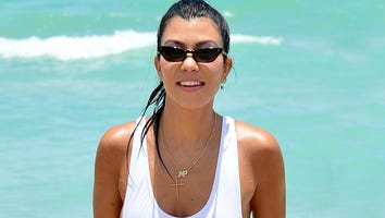 Kourtney Kardashian Shows Lots of Skin in Sexy White Swimsuit in Miami