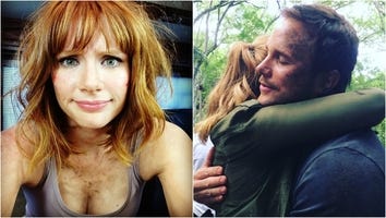 Bryce Dallas Howard Hugs Chris Pratt, Reveals She 'Ugly Cried' as 'Jurassic World 2' Filming Ends