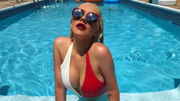 Christina Aguilera Gets Patriotic in New Swimsuit, Flag Pics: See Her Sexy July 4th Photo Shoot!