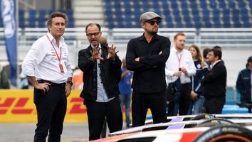 Leonardo DiCaprio Tours the Garages Before Formula E's ePrix in New York City -- See the Pics!