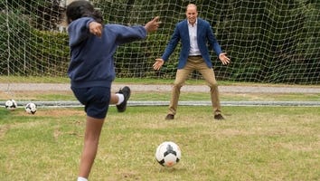 Prince William Adorably Plays Goalie Against Young Female Soccer Player - Watch!