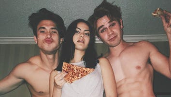'Riverdale' Stars KJ Apa & Camila Mendes Welcome Charles Melton to the Cast with Epic Pranks & a Pizza Party