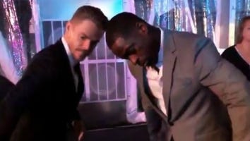 Derek Hough and Sterling K. Brown Have Epic Dance-Off While Mandy Moore Shares BTS Pic From 'This Is Us'