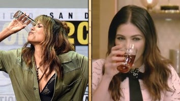 Halle Berry Has Channing Tatum's Wife Jenna Chug Whiskey After Her Comic-Con Dare