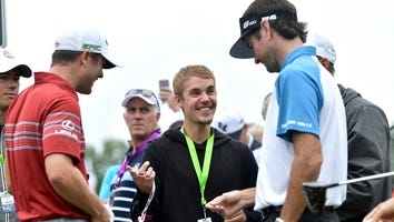 Justin Bieber Is All Smiles During Golf Course Practice for 2017 PGA Championship