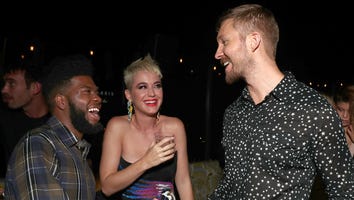 Katy Perry Hangs With Calvin Harris at VMA After-Party, Shows Off Toned Legs in Sexy Gown -- See the Pic!
