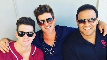 Robin Thicke Enjoys First Tailgate Frat Party with Younger Brother Carter
