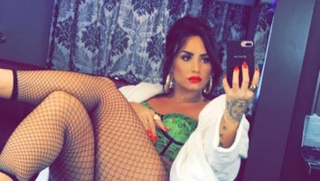 Demi Lovato Rocks Sexy Pin-Up Style Look on Snapchat