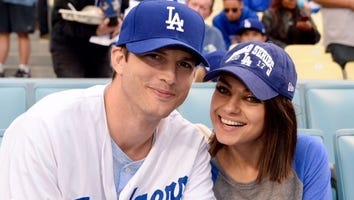 Ashton Kutcher and Mila Kunis Fly the Dodgers Flag -- Plus, More Stars at Game 6 of the World Series!
